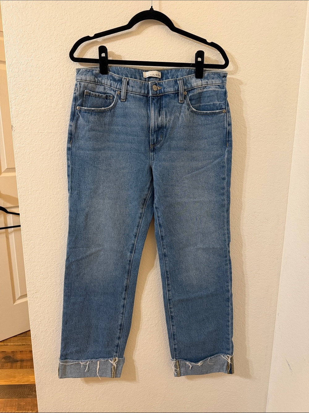 LOFT Relaxed Cuffed Light Wash Jeans